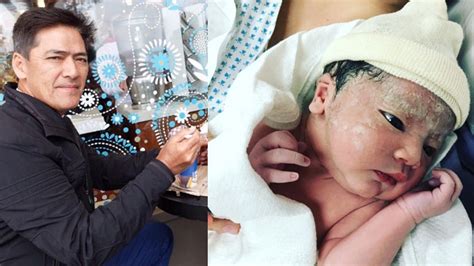 Vic Sotto holds apo Baby Marvic for the first time.